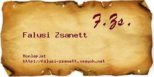 Falusi Zsanett névjegykártya