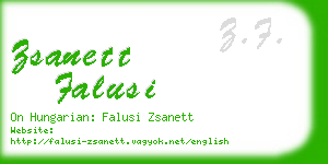 zsanett falusi business card